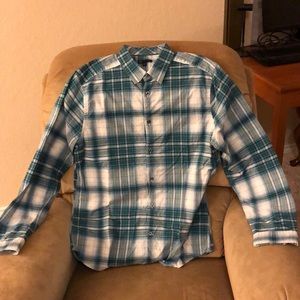 Gap, long sleeve button plaid shirt